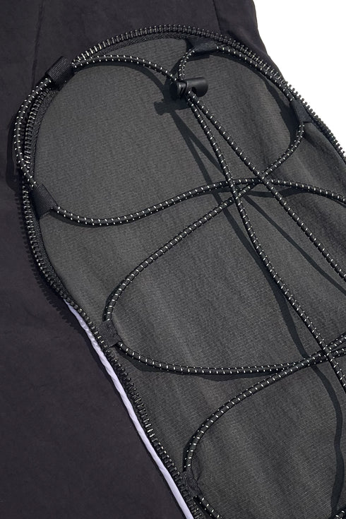 CODE MAZE ECO FABRIC BOMBER JACKET -BLACK (BAMBOO CHARCOAL)-